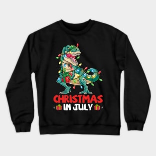 Christmas In July Boys Toddler T Rex Dinosaur Crewneck Sweatshirt